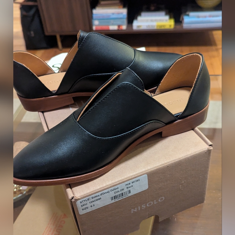 Nisolo Emma d'Orsay Oxford - Black NWT